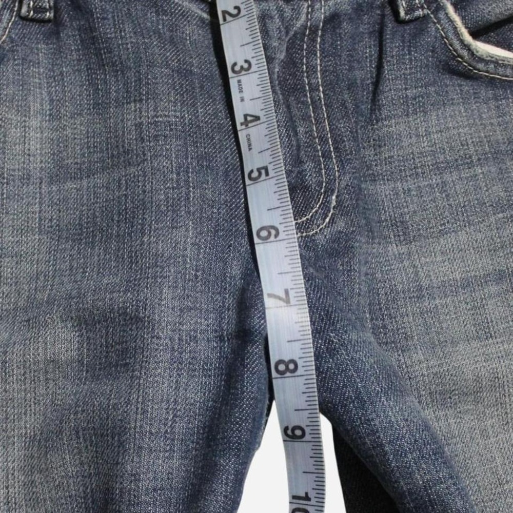 Womens Y2K USA Made 7 For All Mankind Low-rise Flare A Pocket Faded Jeans - Picture 7 of 7